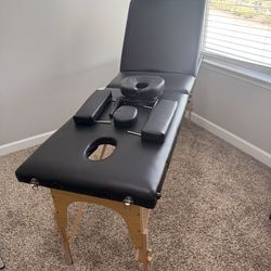 Portable Massage Table 72” Adjustable Height w/ Headrest