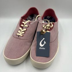 NEW Olukai Tradewind Sneakers Men’s 12 Red Canvas shoes NWT