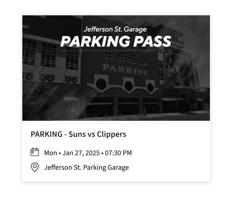 Jefferson Garage Parking For Clippers VS Suns This Monday