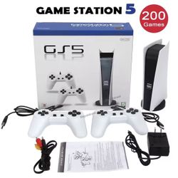 GS5 Game Station 5 Video Game Console With 200 Classic Games 8 Bit TV Console Retro USB Wired Handheld Two Game Player AV Output