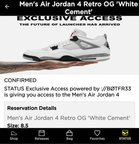 Jordan 4 Retro White Cement (2025) 💯 Authentic Size 8.5m , 8m & GS 7y