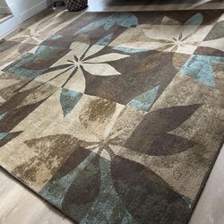 8x11ft Blue/Brown Rug