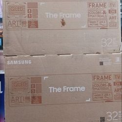 32" Screen QLED Frame TV By Samsung 2022. No Wallmount Inc.  New In Box With Warranty 