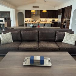 12 Foot Gorgeous Custom Real Leather Couch- 70%+ OFF!