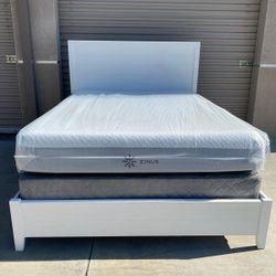 Queen Bed Frame With Mattress 