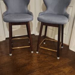 Fabric upholstered Counter  Stools.