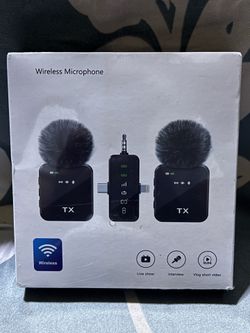 Wireless Lavalier Microphone PQRQP 3 In 1 For iPhone/Android/Camera