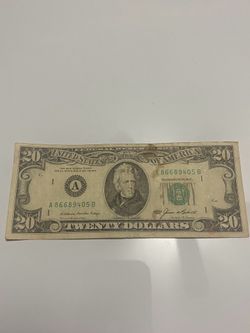 1985 $20 collectible note in good condition, asking for $45.