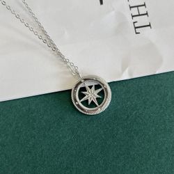 Brand New Silver 925 Necklace Size 16”-18” Adjustable CZS