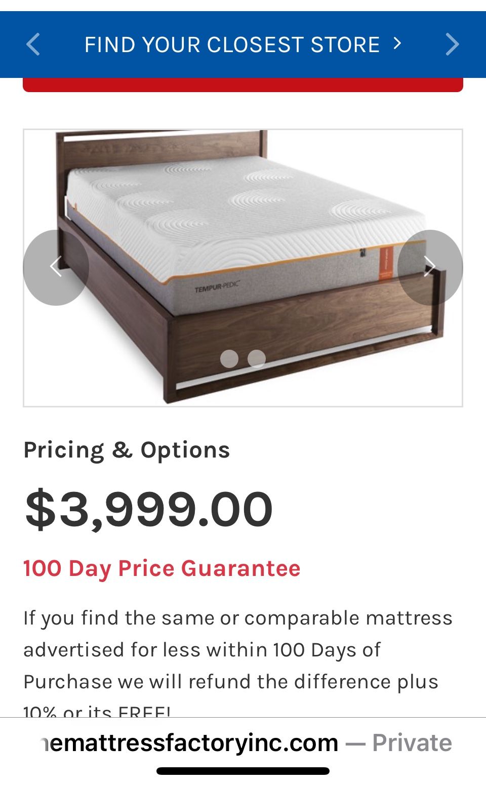 King Tempurpedic 13.5 inch like new mattress Luxury firm (firm but not ridiculous) I can deliver Ir come see first Retail $3,989 Your Price $975