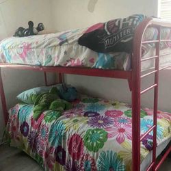 Red Metal Bunkbed