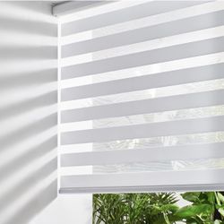 Cordless Persilux Zebra Blinds for Windows 57" W x 72" H