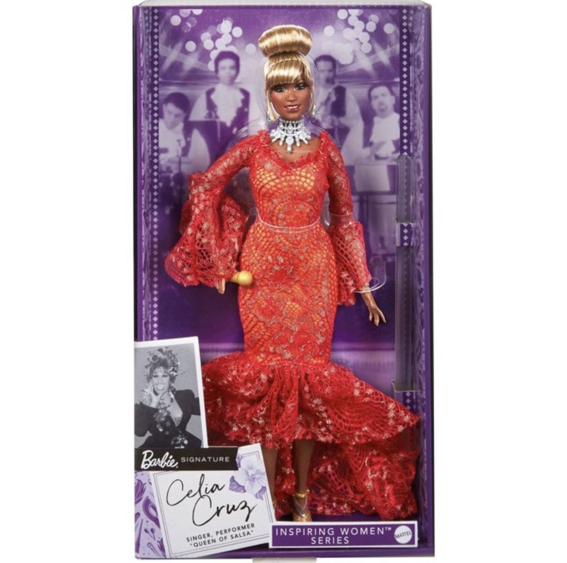 Brand New Barbie Signature Celia Cruz Inspiring Women Doll