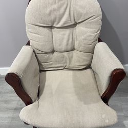 Cushioned Rocking Chair w/ Ottoman