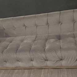 Grey Velvet Tuxedo Arm Sofa By Rosdorf Park