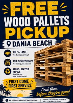 Free wood pallets pickup Dania beach