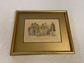 Vintage Godey’s Americanized Paris Fashions 1856 Framed Art