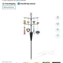 New Birdfy Heavy Duty Solid Metal Bird Feeder Pole With Squirrel Proof Baffle