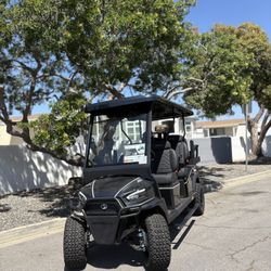 2026 GEN 2 Bintelli Nexus 6-Passenger Lifted 72-Volt Lithium Street Legal LSV Golf Cart in Metallic Gloss Black w/All Black High Back Seats 