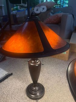 Arts & Crafts Style Mica Table Lamps