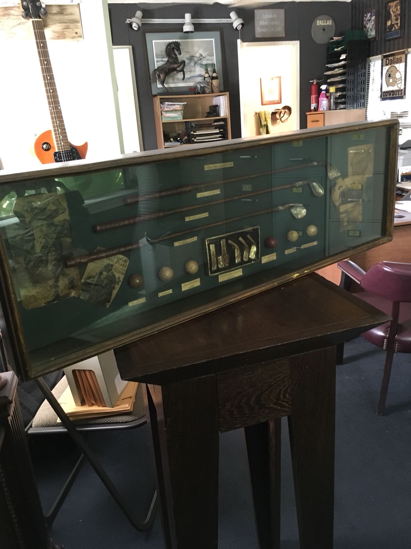 Vintage Golf Memorabilia History of Golf Display