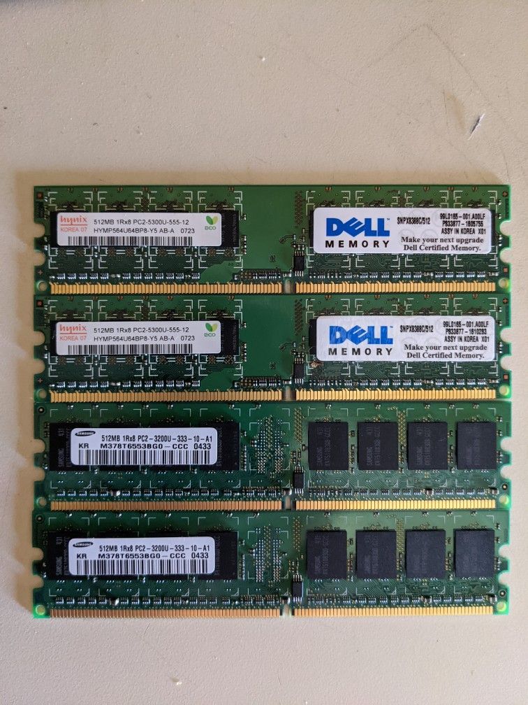 4 X 512MB DDR2 Ram