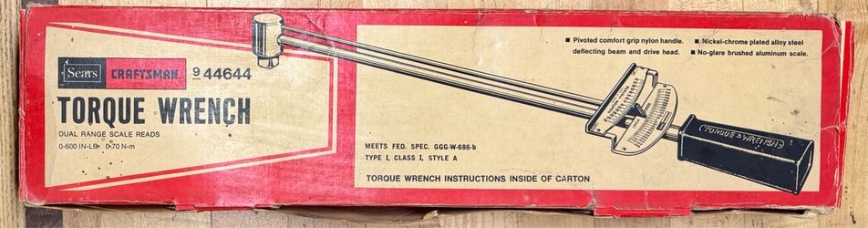 Vintage Sears Craftsman 3/8" Torque Wrench – USA Made – Like New