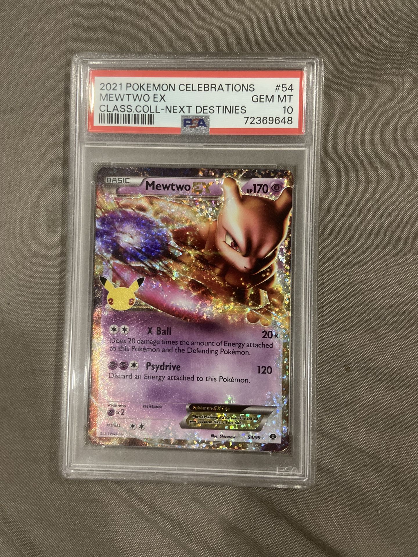 2021 POKÉMON CELEBRATIONS MEWTWO EX