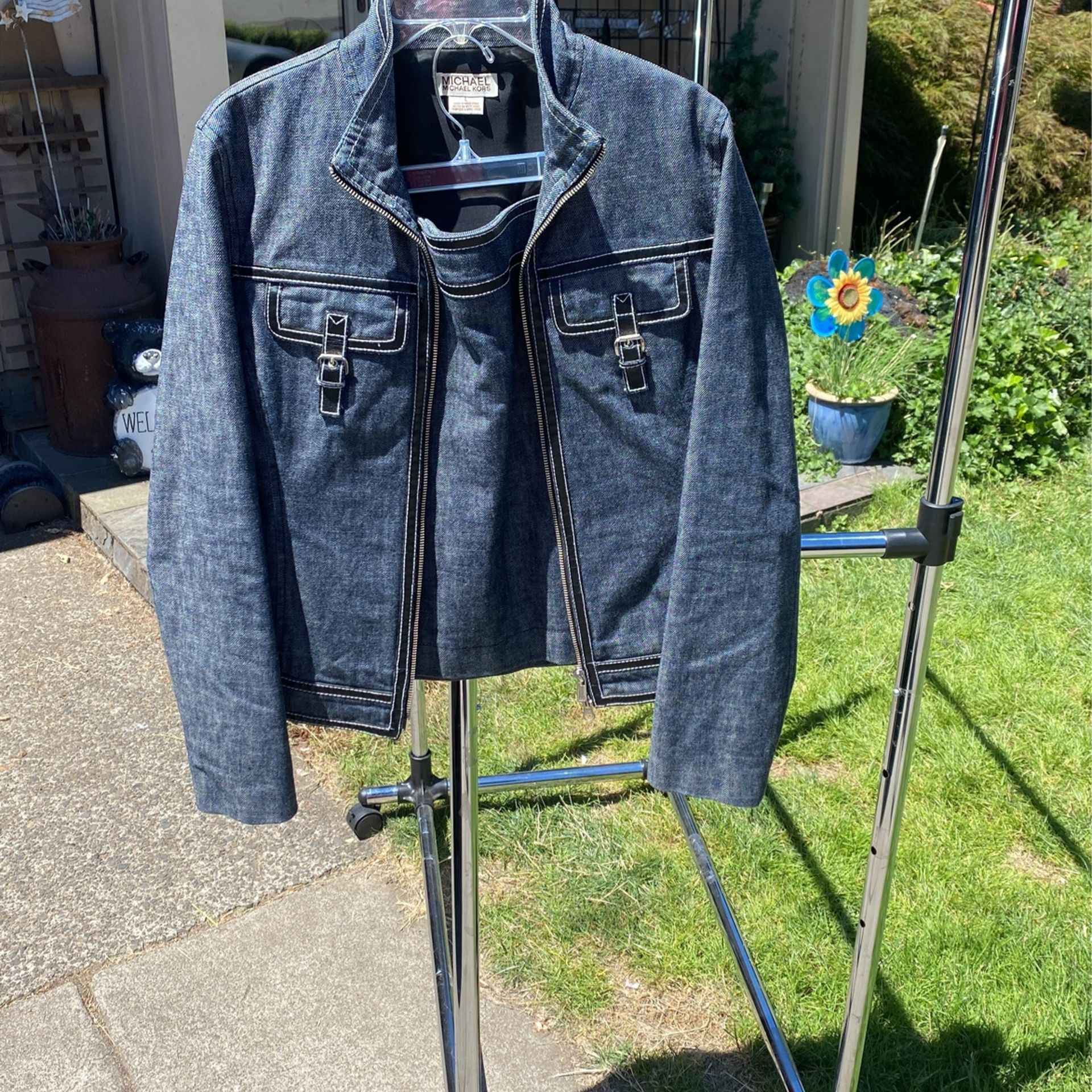 Michael Kors Denim Jacket And Skirt