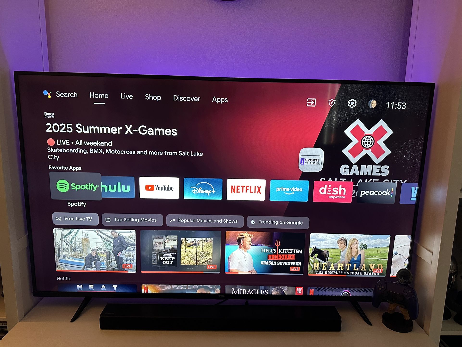 4K 65 Inch TCL Android Roku Tv