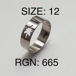 Stainless Steel Ring Band: Size-12/RGN-665