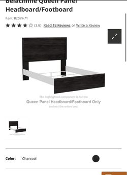 Ashley Furniture Black Queen Headboard/Footboard