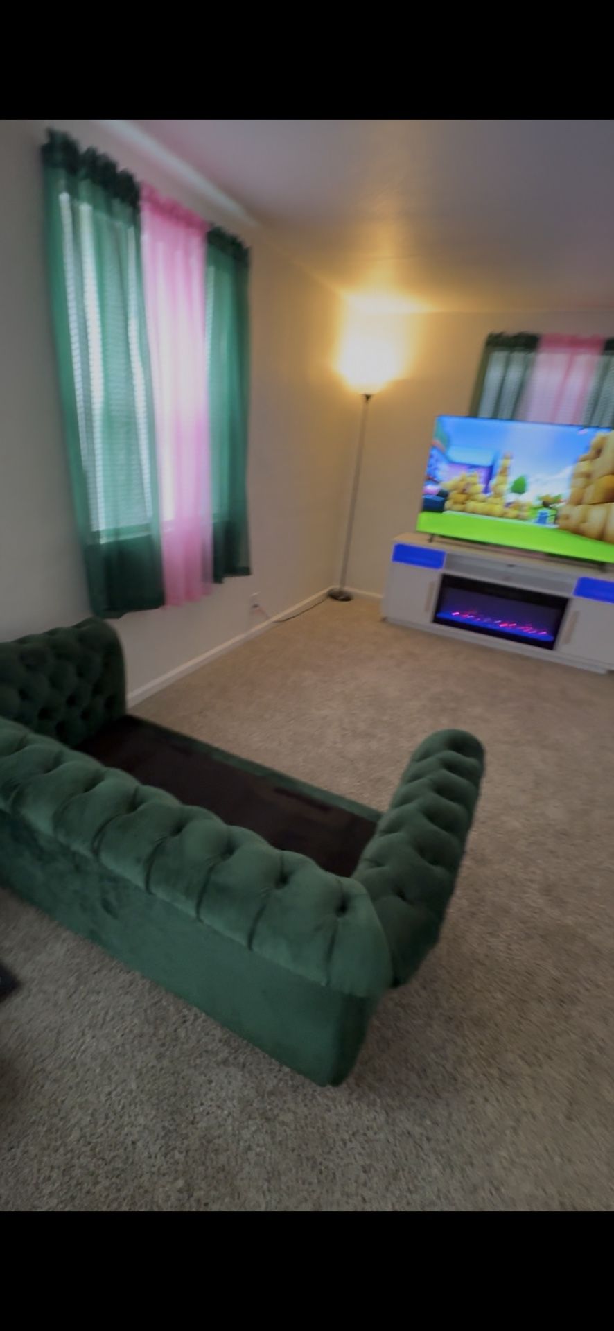 Green Tufted Couches
