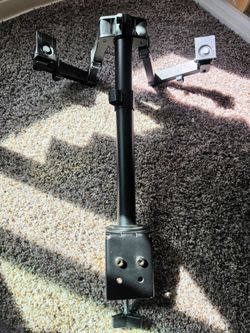 Black Dual Monitor Desk Mount
