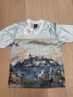 Corteiz Narnia Football Jersey 'Blue/Cream'