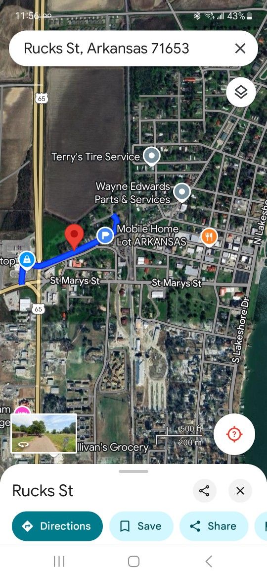 Arkansas. Mobile Home Lot Lake VILLAGE