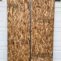 Two Exterior Construction Sheathing Boards
