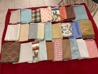 Large Fabric Lot – 25+ Pieces – Upholstery, Home Decor & Crafting Fabric