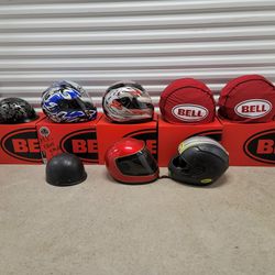 Collection Of Motorcycle Helmets 