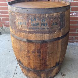 Antique Advertising Barrel 