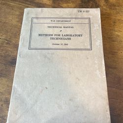 War Department TM 8-227- October 1941-