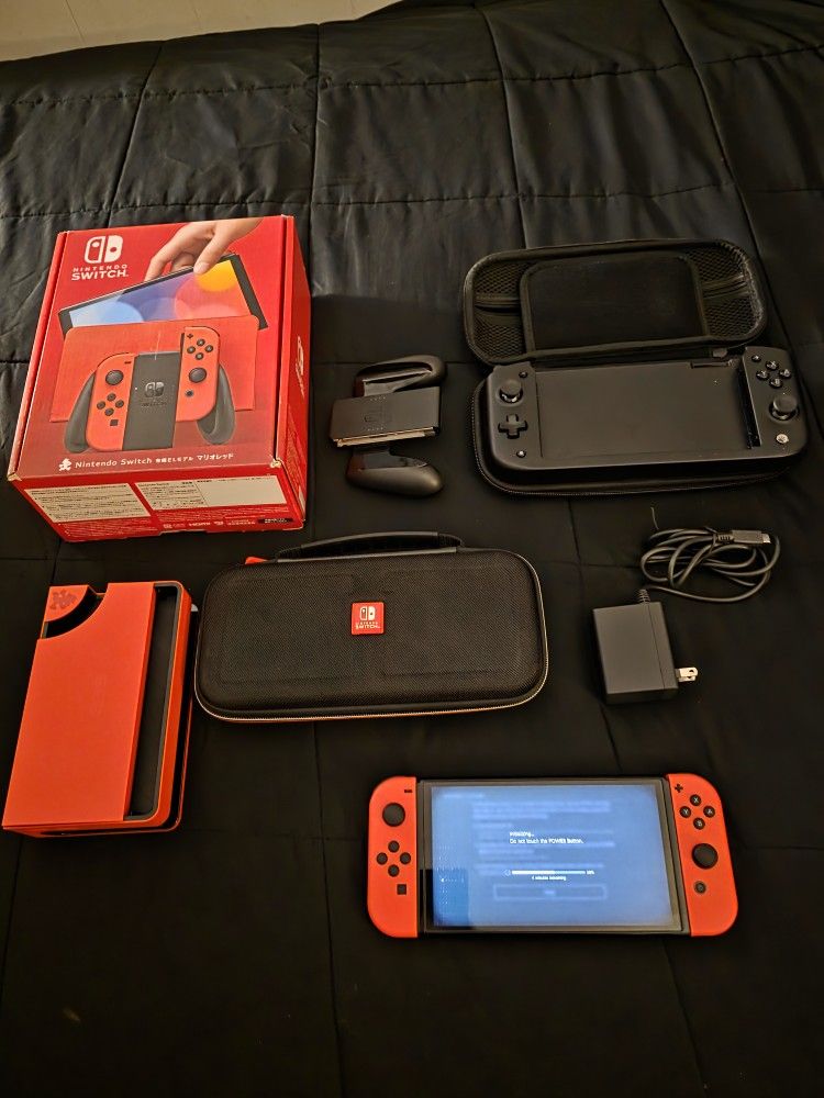 Red Mario Switch OLED, plus accessories! $175
