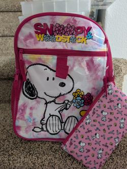 Snoopy Backpack And Lunchbox Set