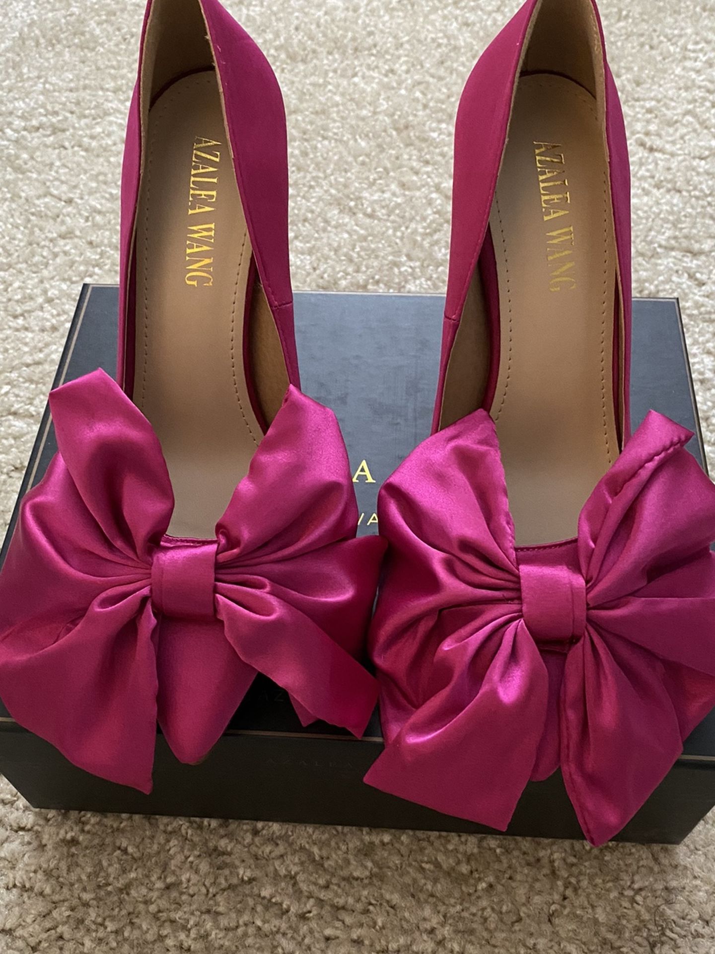 Azalea Wang Bow Slipper Heels