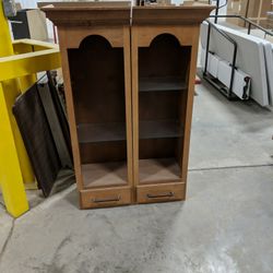 2 Lighted Cabinets