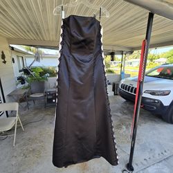 1990s Vintage Scott McClintock Black and Pink Strapless Prom Dress 90s Corset Lace Mermaid Goth NWT