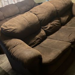 Brown Couches Suede