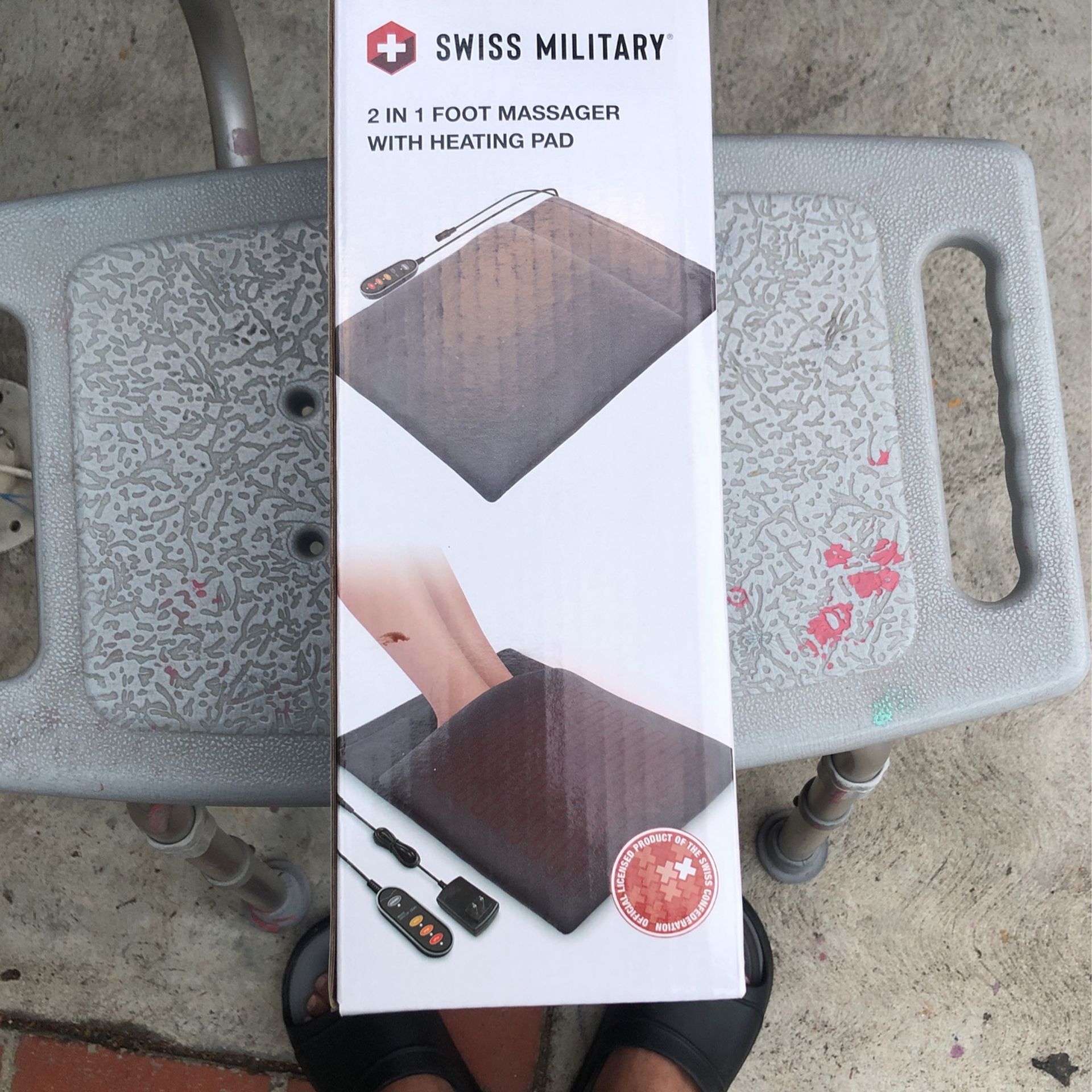Swiss Military 2 In 1. Foot Massager With Heating Pad. Brand New