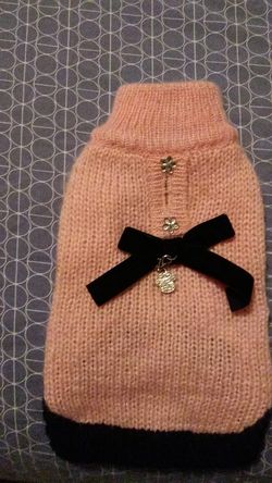 Pink dog sweater