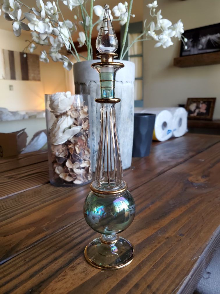 Antique Handblown Glass Perfume Bottle